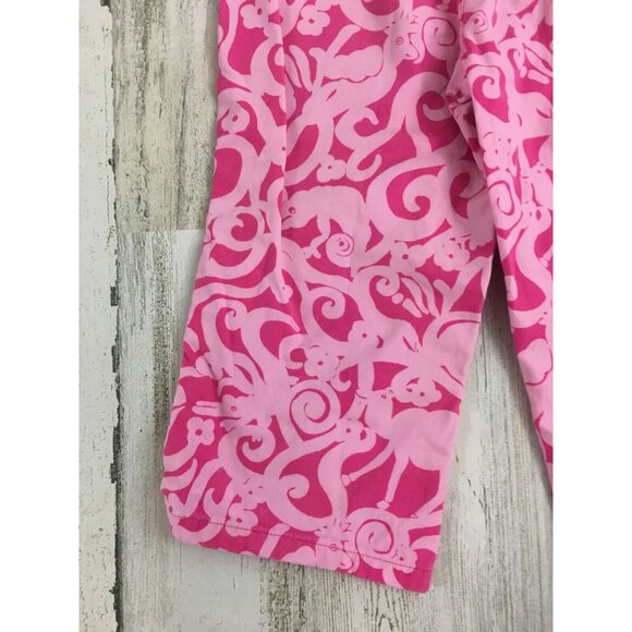 Vtg Lilly Pulitzer Pink 7Cs Print Crop Pants Girls Sz 5 - Picture 12 of 16